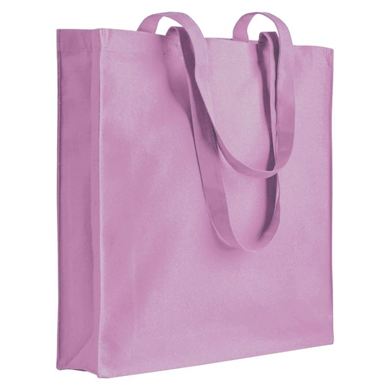 04137 Borsa cotone colorato 220gr con soffietto 38x42x8