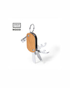 Portachiavi multiutensile 9 funzioni acciaio inox e legno 31 20190