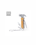 Portachiavi multiutensile 7 funzioni acciaio inox e legno 31 20191