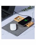 Tappetino mouse pieghevole con caricatore wireless RPET e bambù 31 20247