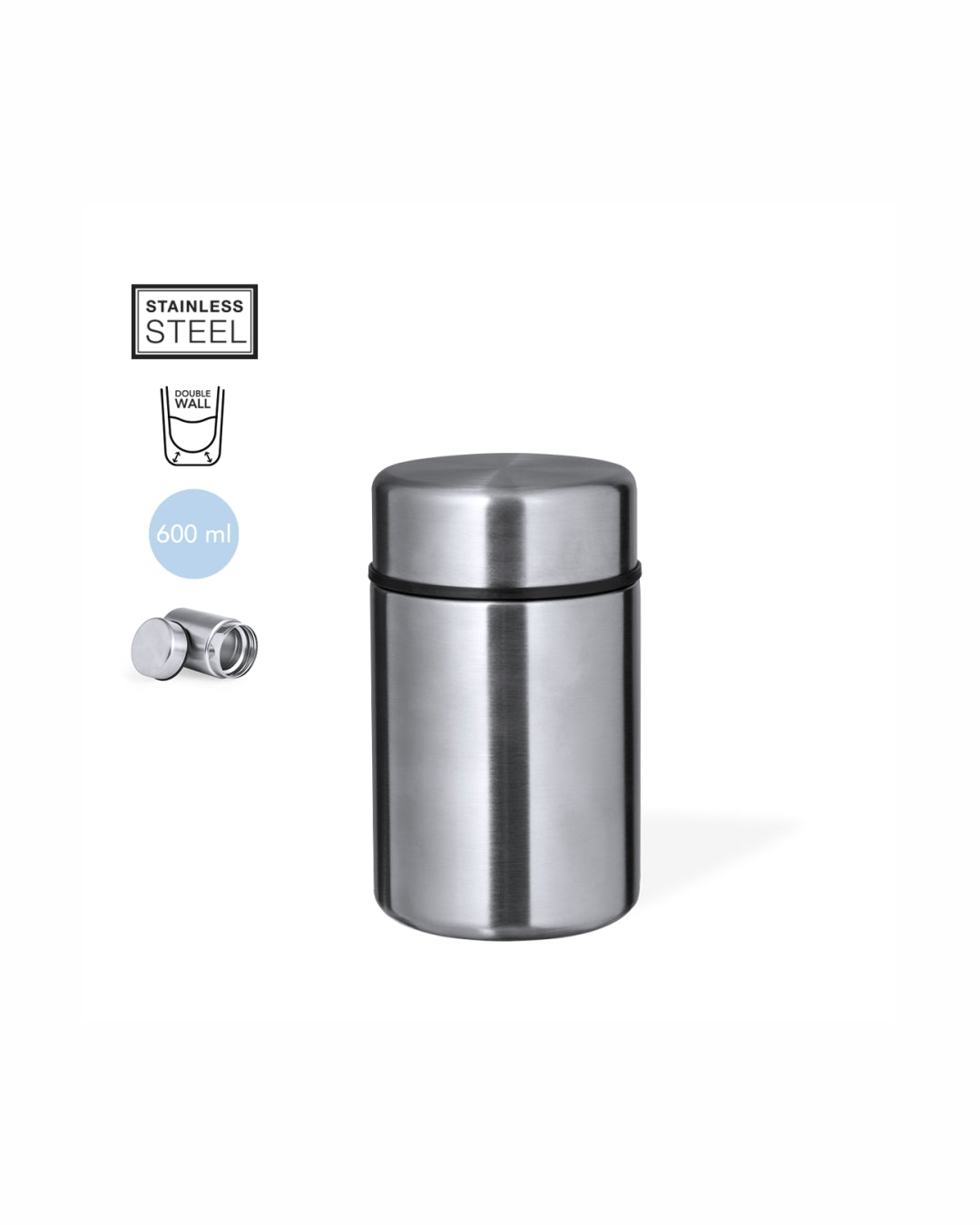 Porta pranzo acciaio inox 600ml 31 20613