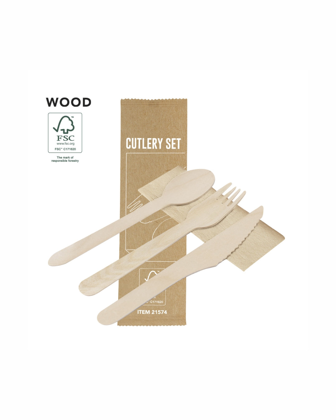 Set posate legno 31 21574