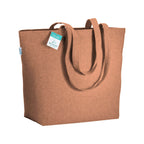 04307 Shopper cotone riciclato 280 gr/mq con soffietto alla base 50x37x17