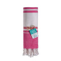 05013 Telo mare  pareo in cotone riciclato 280 g  m2 con frange  90x170 cm
