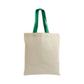 04127 Mini borsa cotone 140gr con manici colorati 26x32