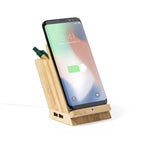 Portapenne con caricatore wireless bambù 31 1139