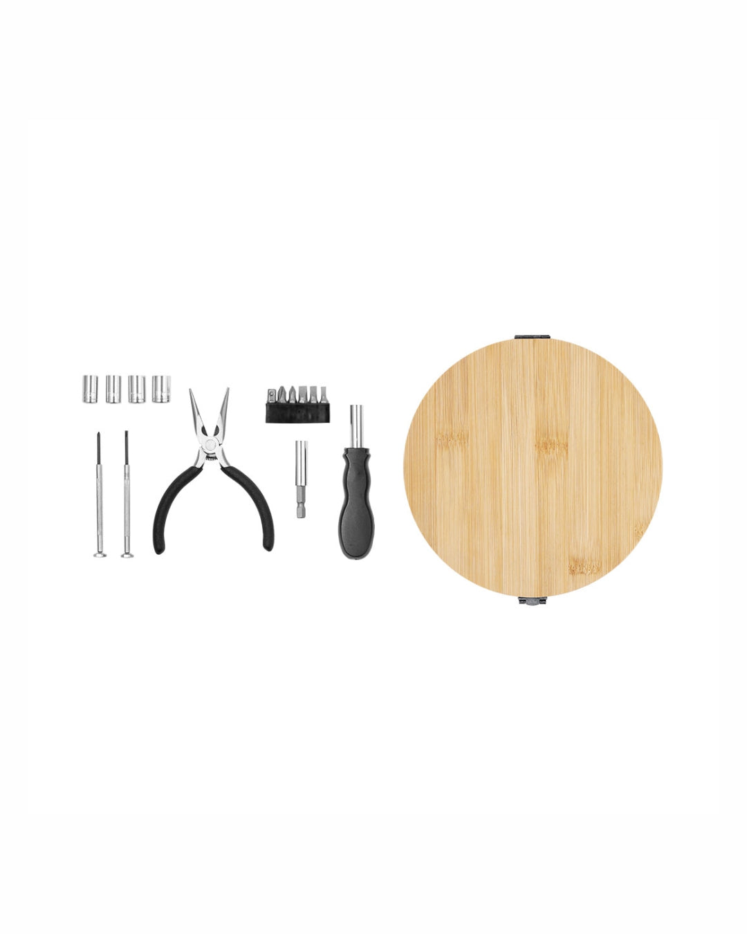 Set utensili con 15 accessori in scatola di bambù 31 20483