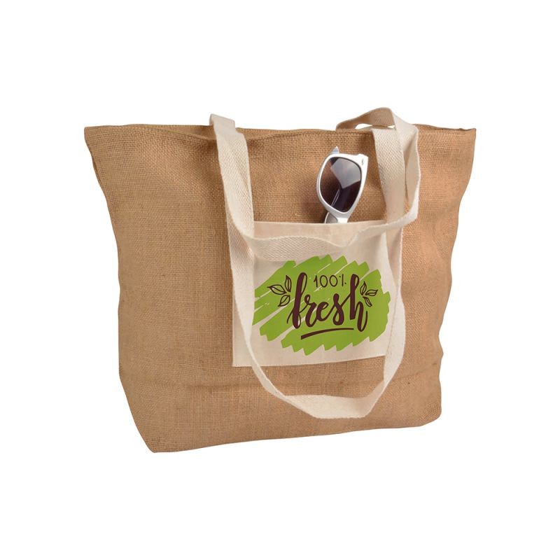 04146 Borsa Juta con soffietto alla base 48x35x15