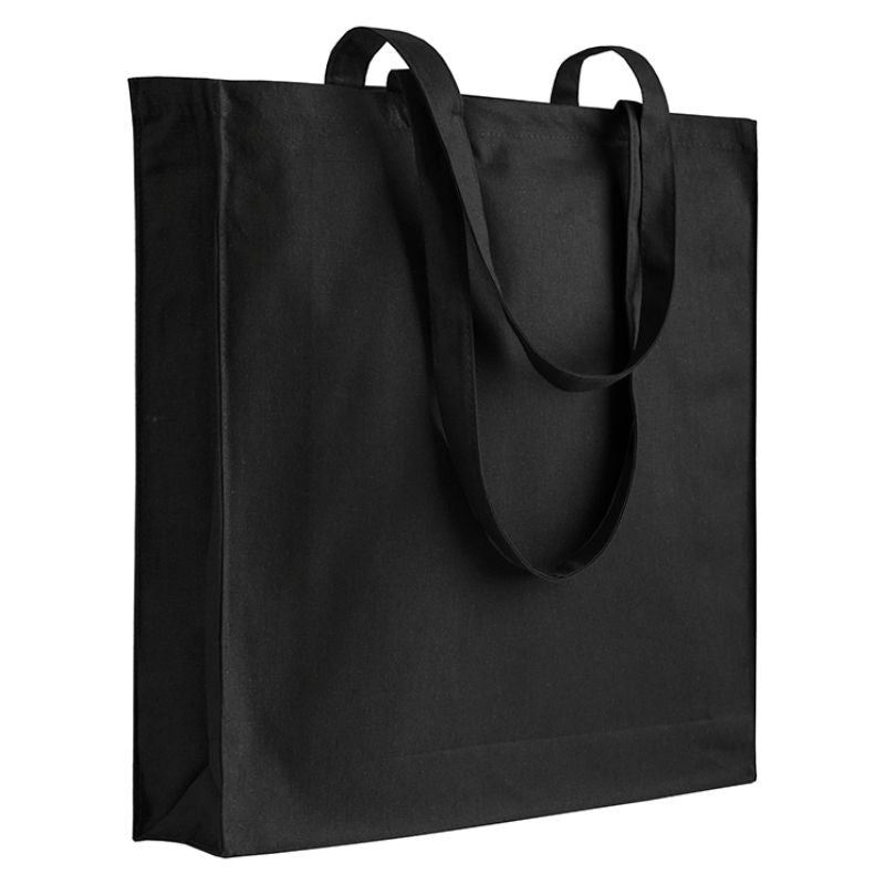 04137 Borsa cotone colorato 220gr con soffietto 38x42x8