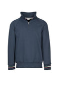 Felpa collo zip tricolore IT210