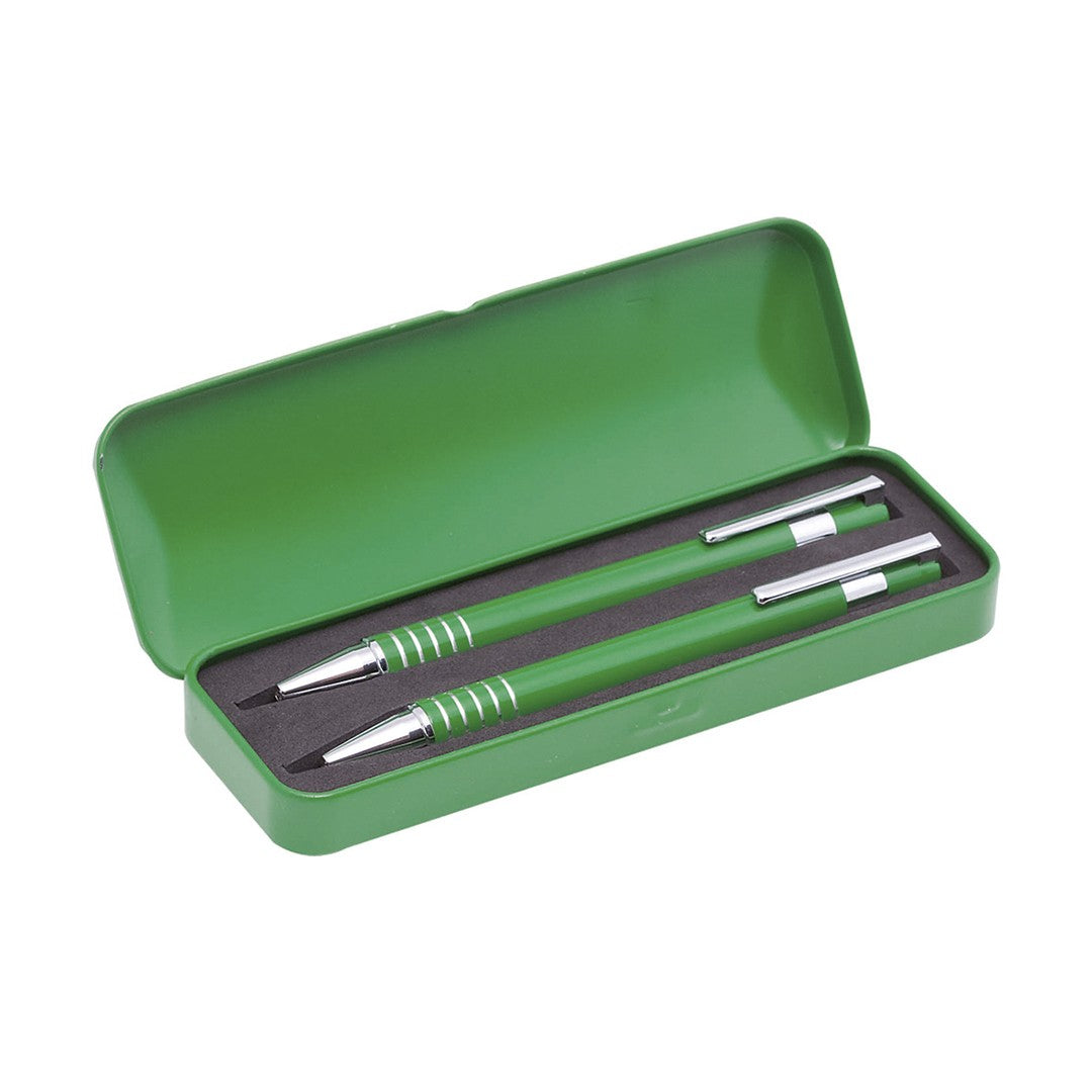 Set penna biro e matita meccanica in metallo 00214