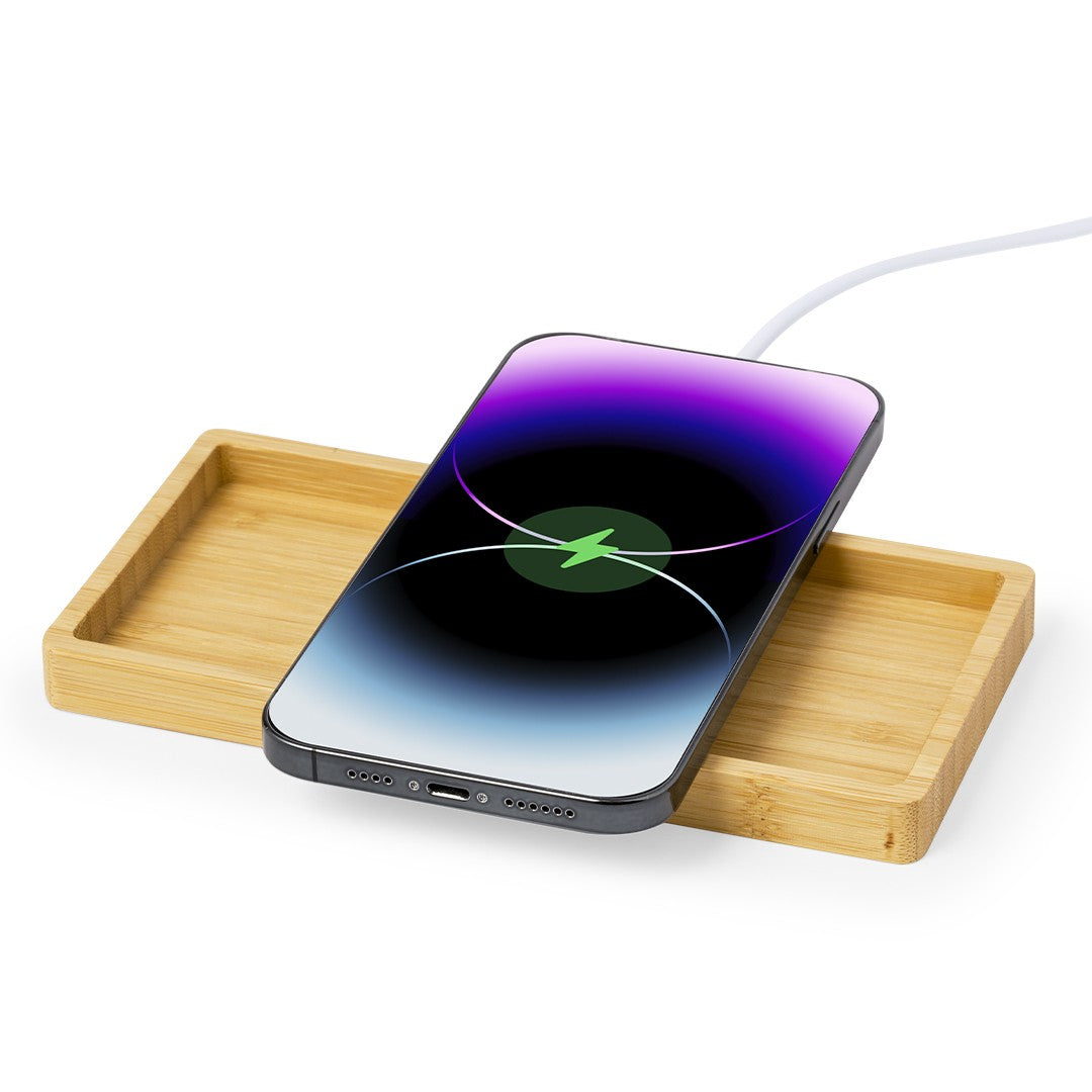 Caricatore wireless 15W con organizer bambù 31 20861