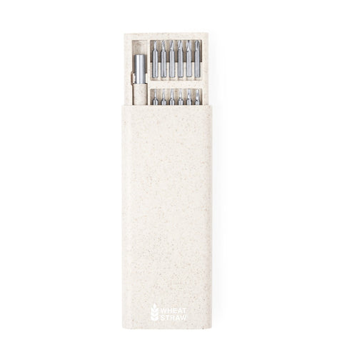 Set cacciavite con 24 punte fibra di grano 31 20498