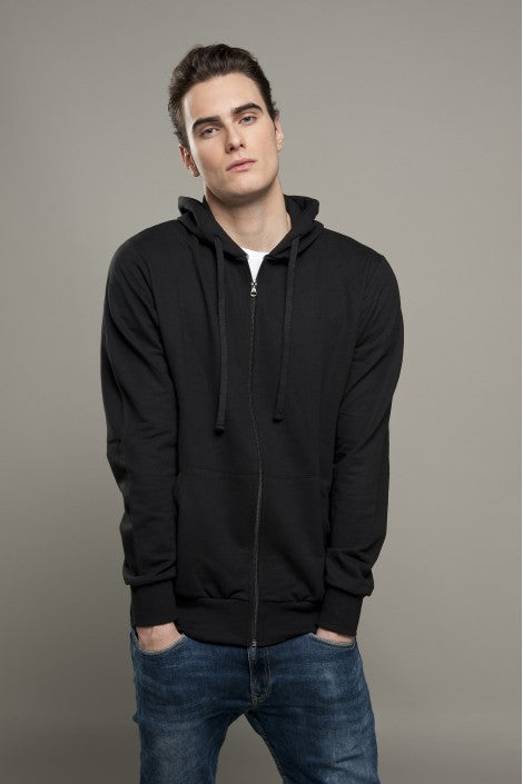 Felpa French Terry con cappuccio zip lunga IT380