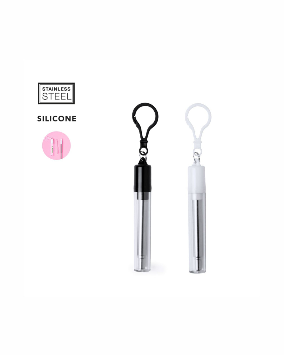Cannuccia estensibile acciaio inox con pulitore 31 6306