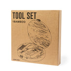 Set utensili con 15 accessori in scatola di bambù 31 20483