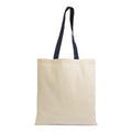 04016 Borsa cotone 140gr con manici colorati 38x42