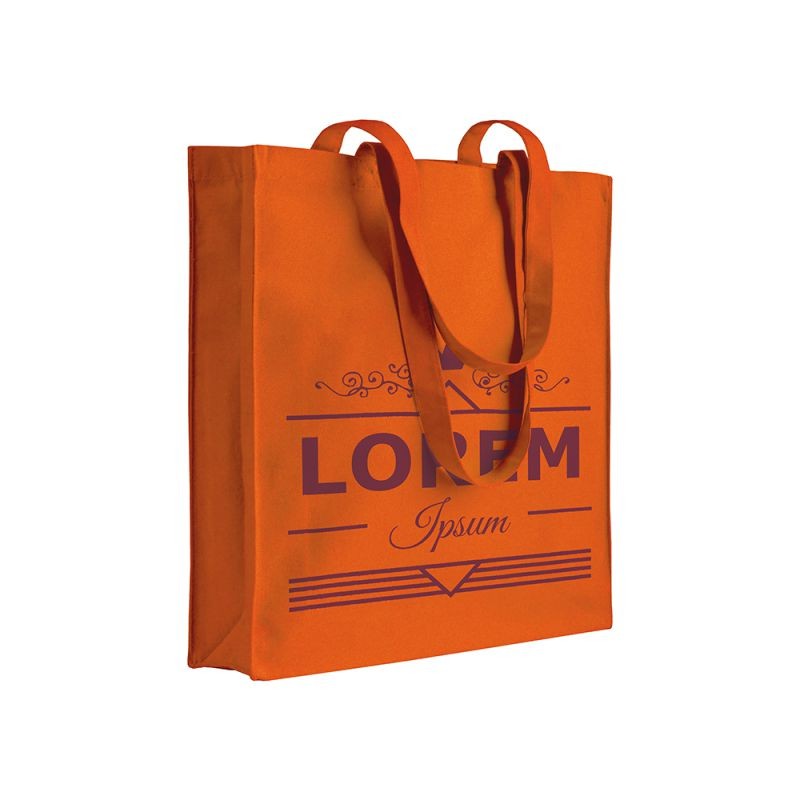 04139 Borsa cotone colorato 280gr con soffietto 38x42x8