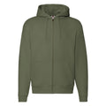 Premium felpa cappuccio zip lunga F62034