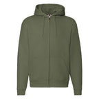 Premium felpa cappuccio zip lunga F62034