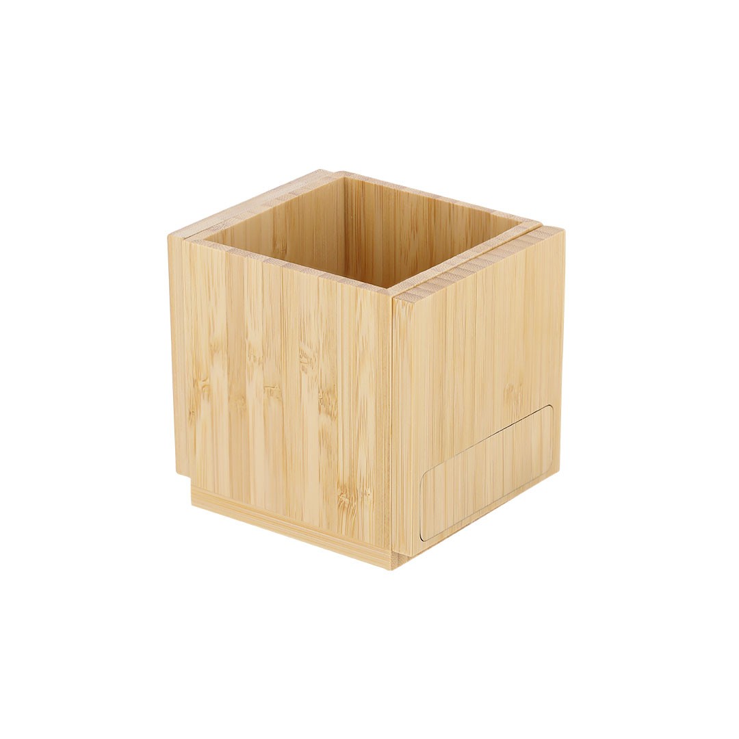 Portapenne con scaldatazza e caricatore wireless in bambù 31 21765