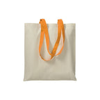 04143 Borsa cotone 220gr. manici colorati 38x42