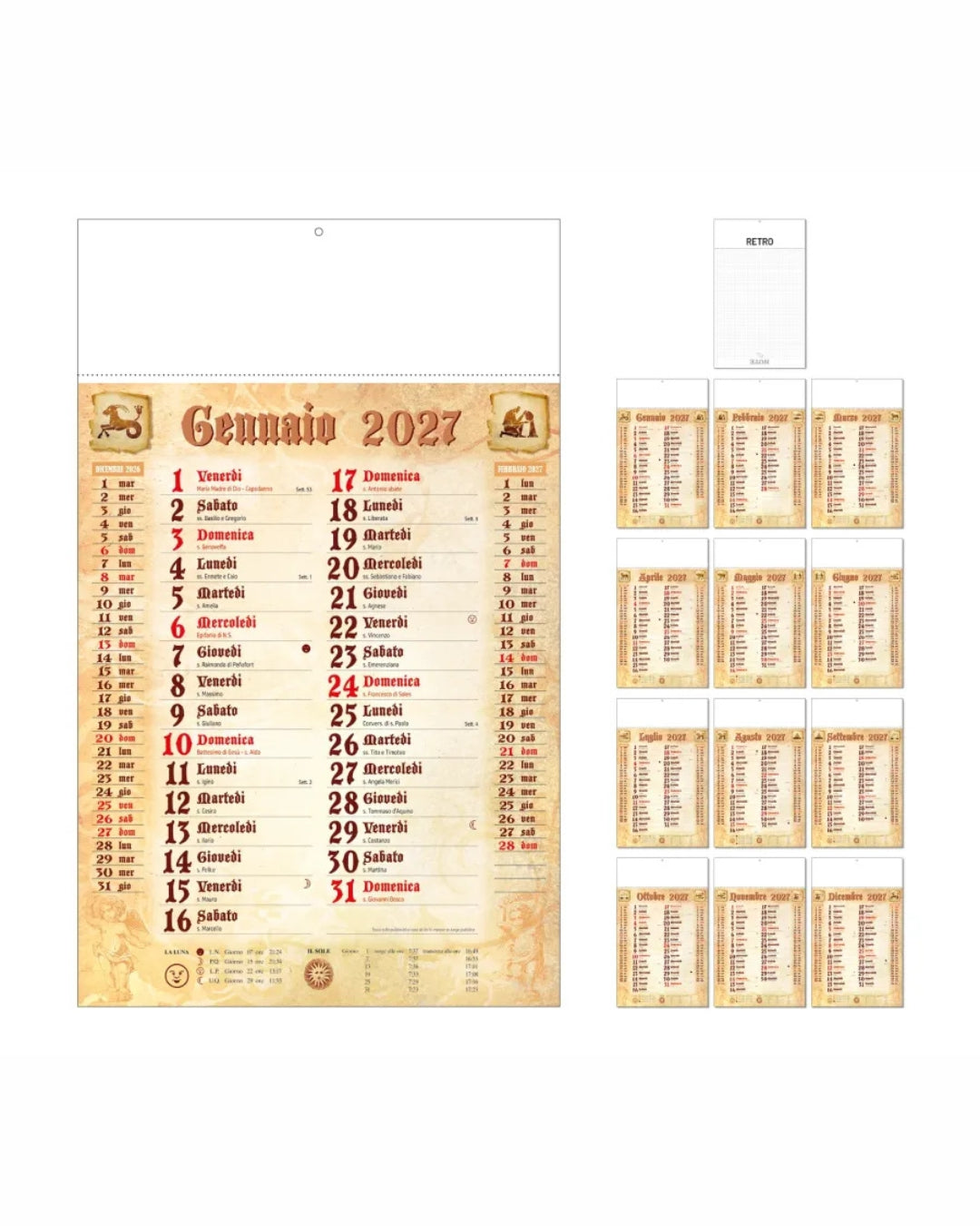 Calendario olandese Anticato 07509