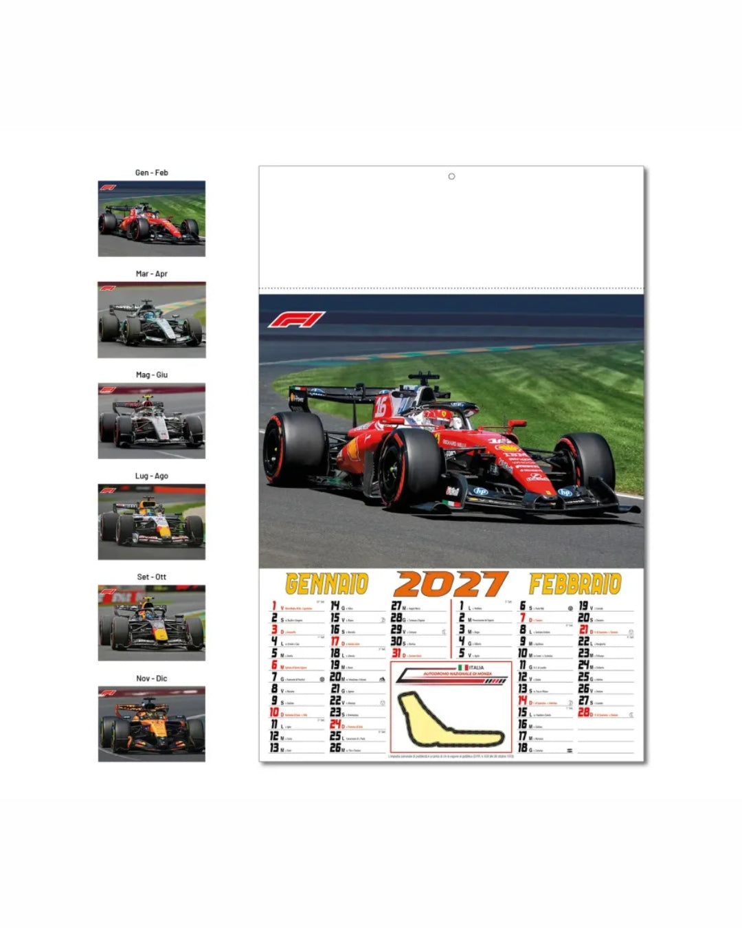 Calendario illustrato bimensile Formula 1 07545