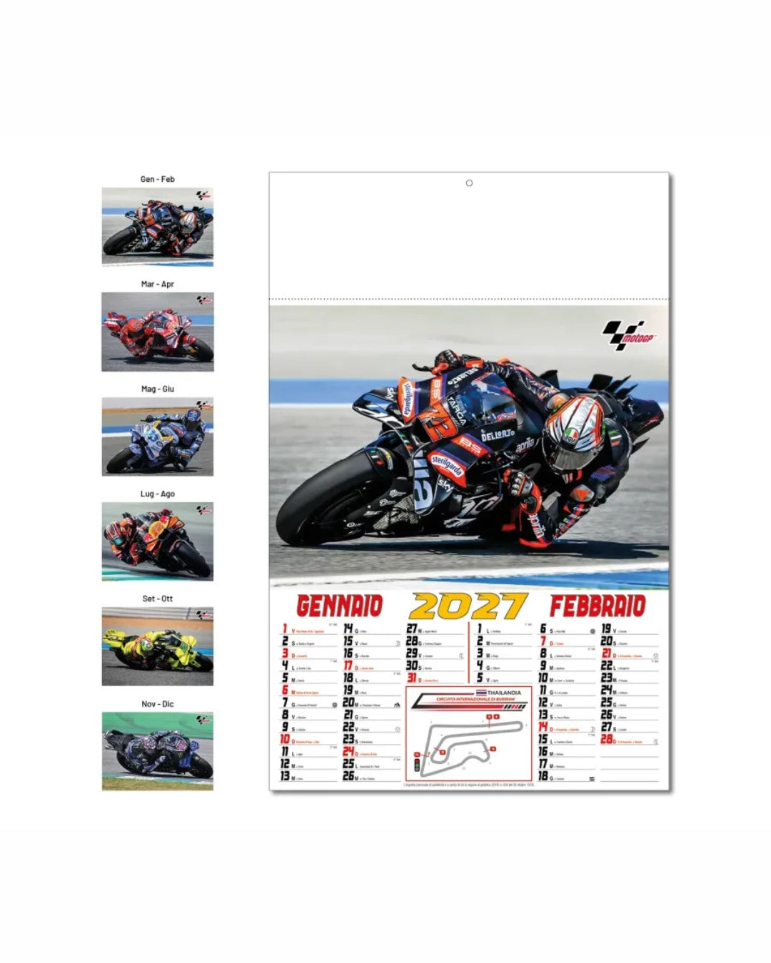 Calendario illustrato bimensile Moto Mondiale 07546