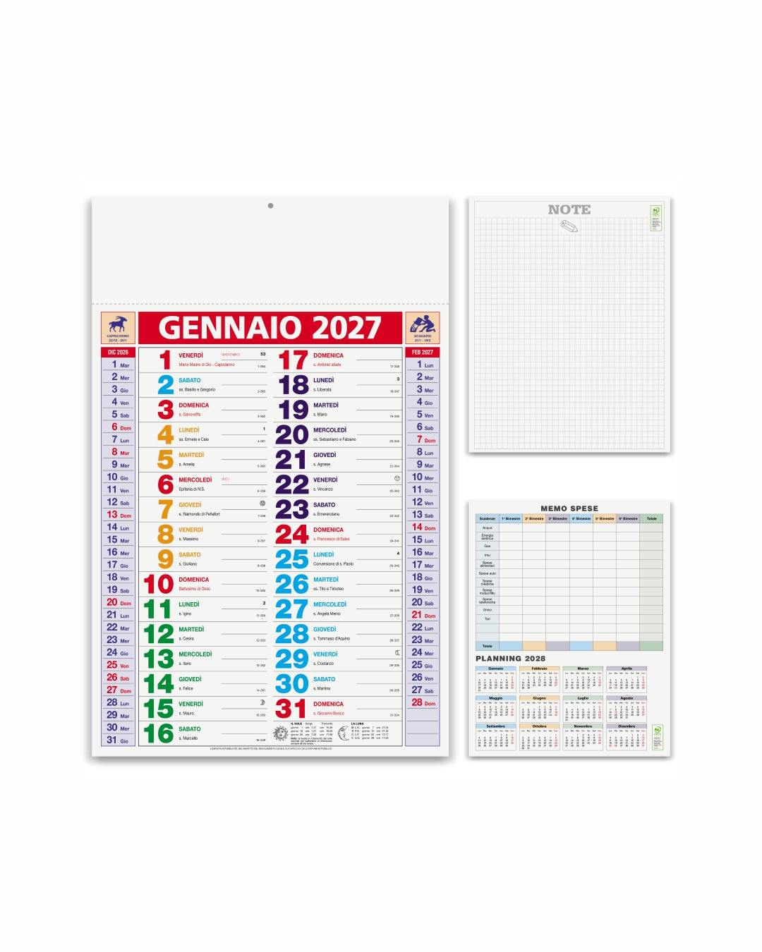 Calendario olandese Multicolor 07574