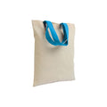 04144 Borsetta cotone 135gr. manici colorati 26x32