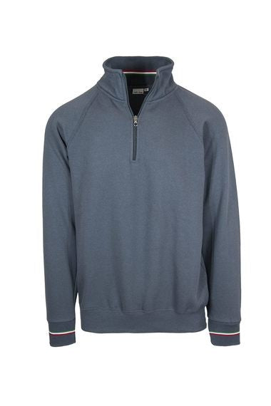 Felpa collo zip tricolore IT210
