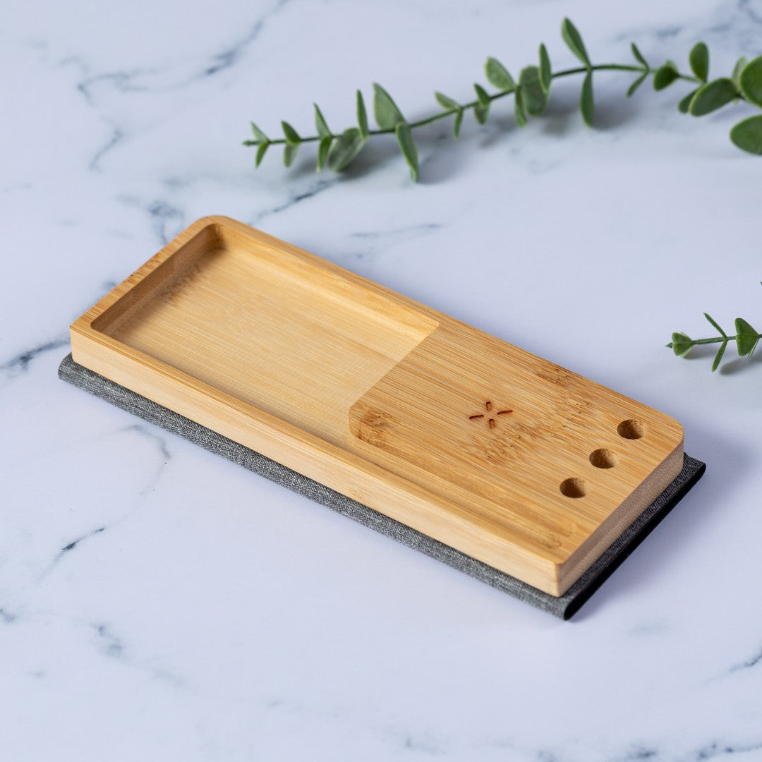 Tappetino mouse pieghevole con caricatore wireless RPET e bambù 31 20247