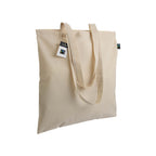 04312 Shopper certificata fairtrade® in cotone 140gr/m2, manici lunghi, 38x42