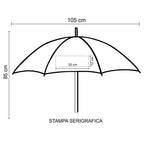 04543 OMBRELLO BICOLORE AUTOMATICO 23"