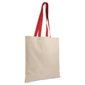 04016 Borsa cotone 140gr con manici colorati 38x42