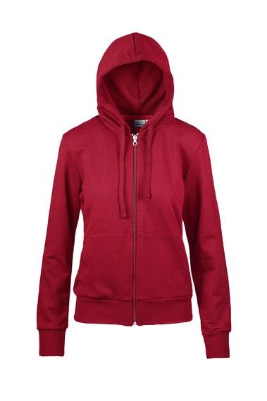 Felpa french terry donna cappuccio zip lunga IT381