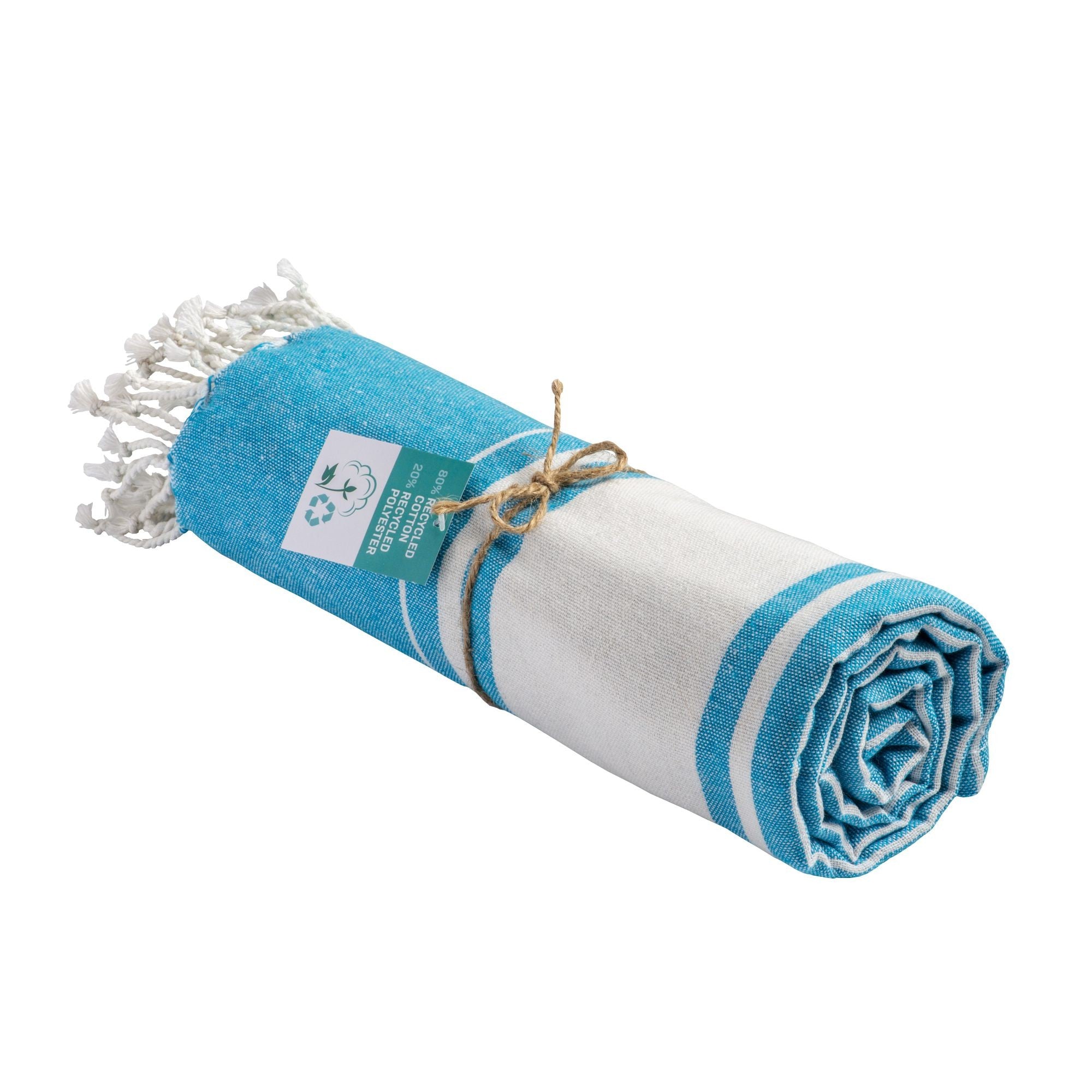 05013 Telo mare  pareo in cotone riciclato 280 g  m2 con frange  90x170 cm