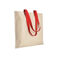 04143 Borsa cotone 220gr. manici colorati 38x42