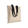 04143 Borsa cotone 220gr. manici colorati 38x42