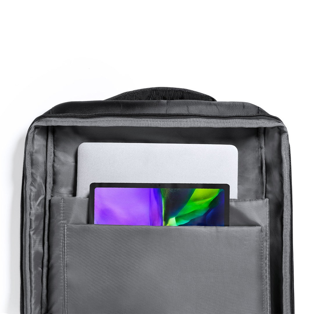 Zaino in poliestere e similpelle 01674