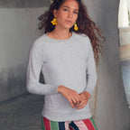 Felpa leggera donna French Terry girocollo raglan F62146