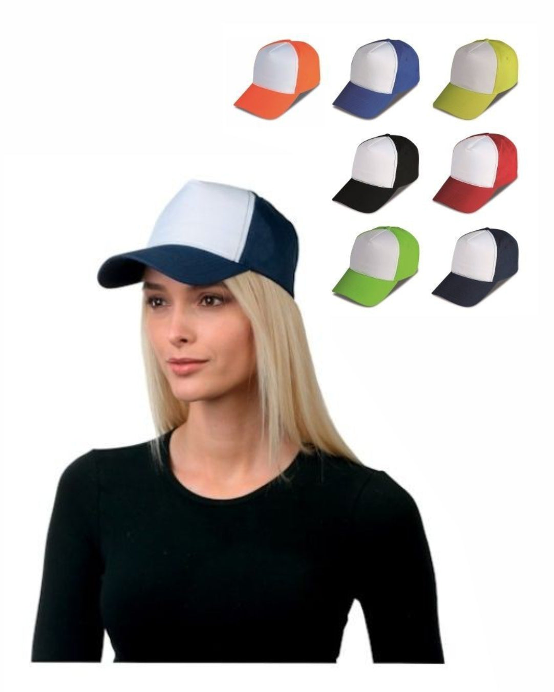 Cappellino Golf 5 pannelli bicolore 03531