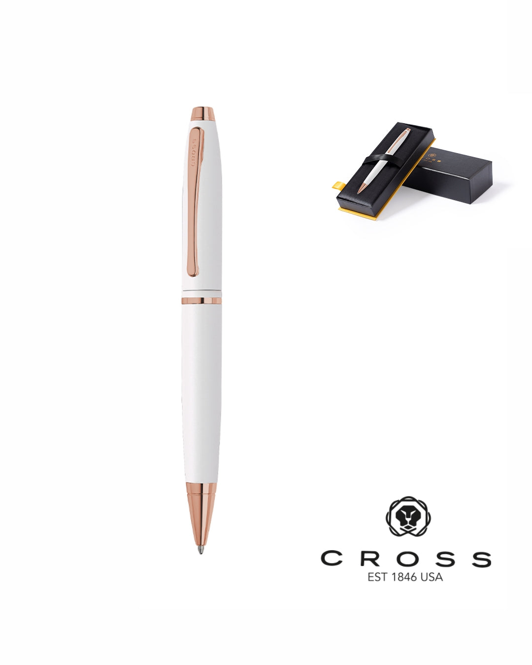 Cross Calais White penna a sfera 00170