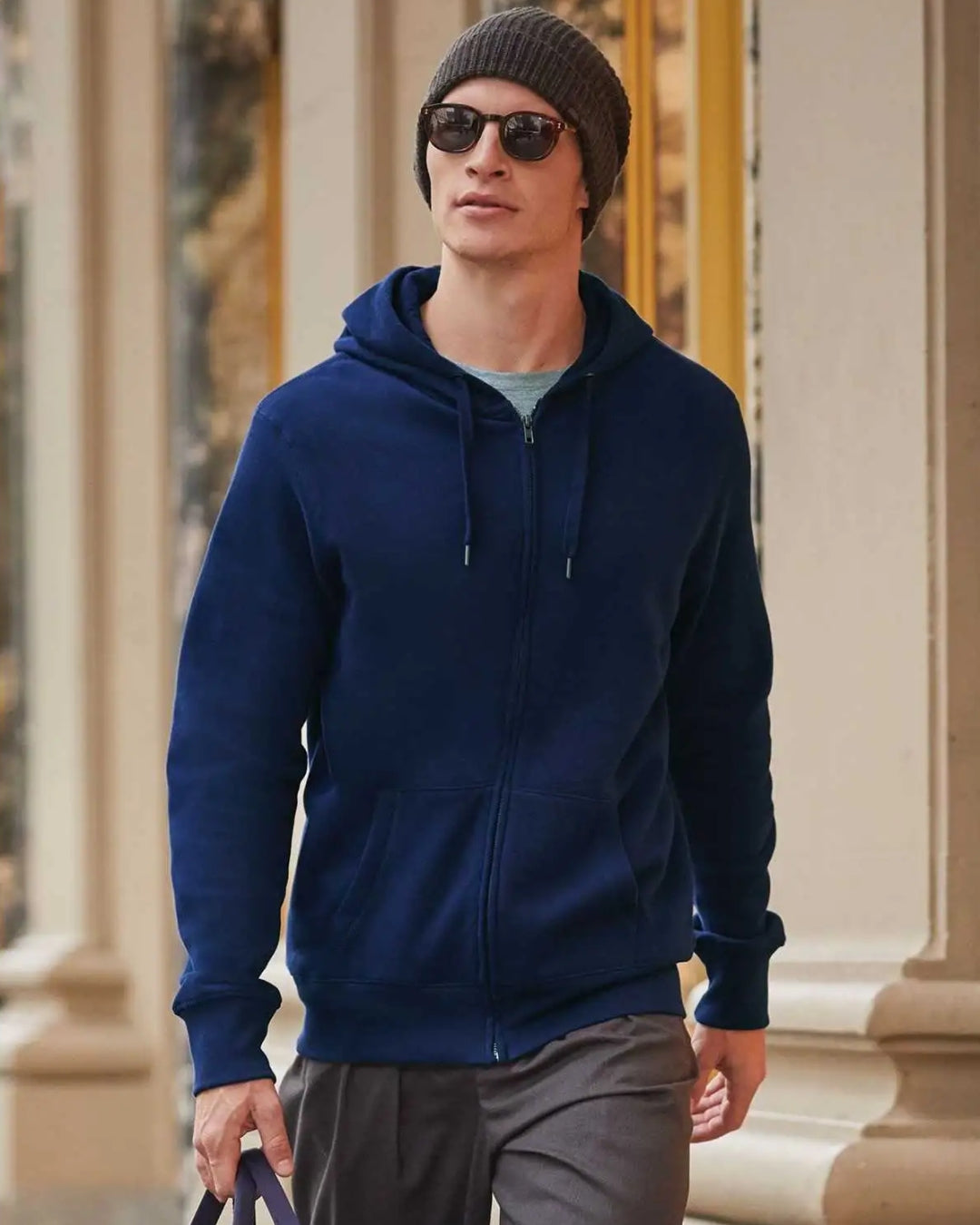 King Felpa cappuccio zip lunga CWU03K