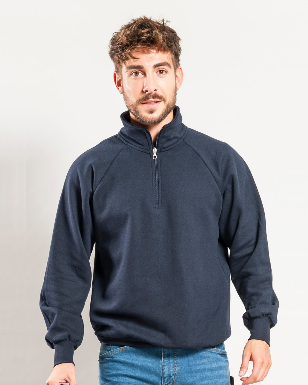 Felpa collo zip IT503