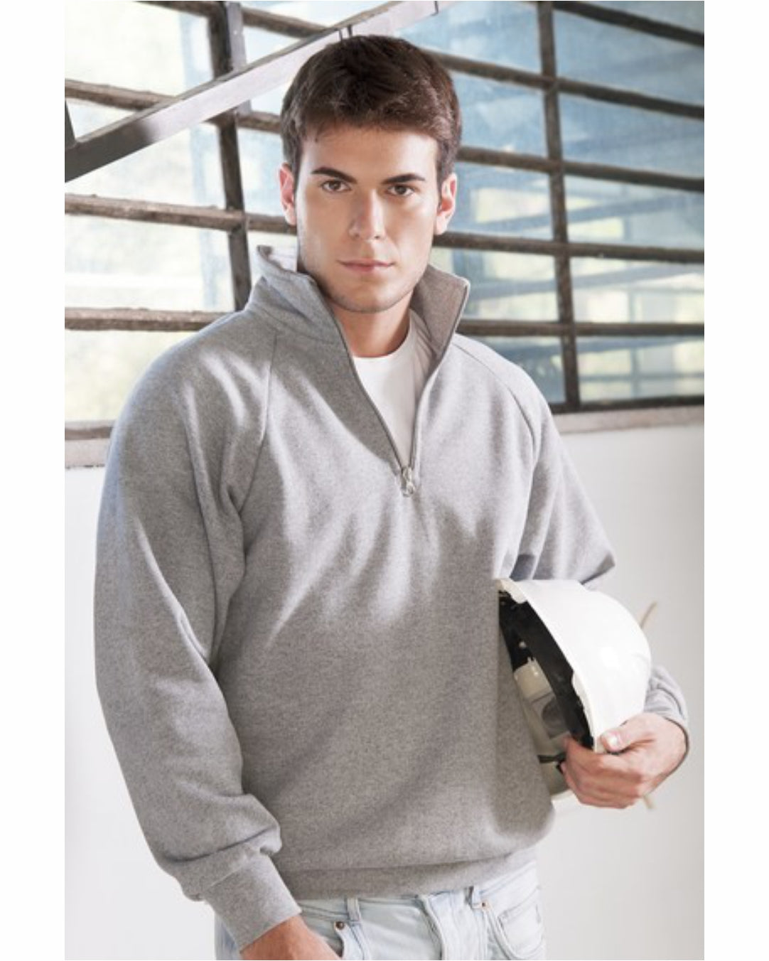 Felpa collo zip IT503