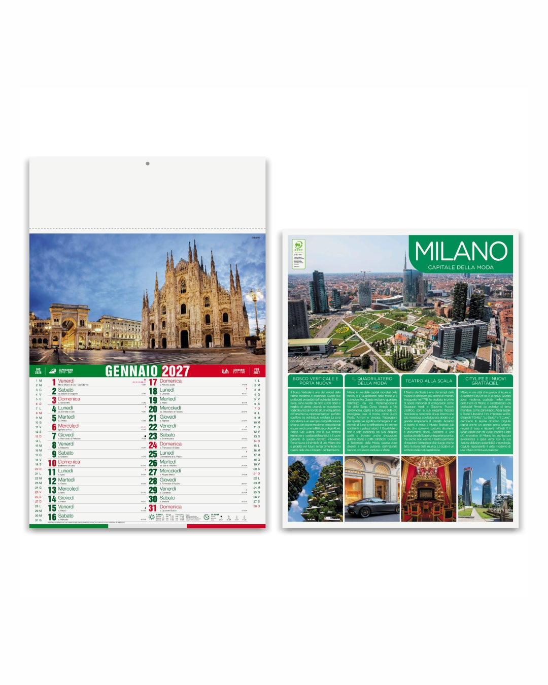 Calendario illustrato Città d'Italia 07534
