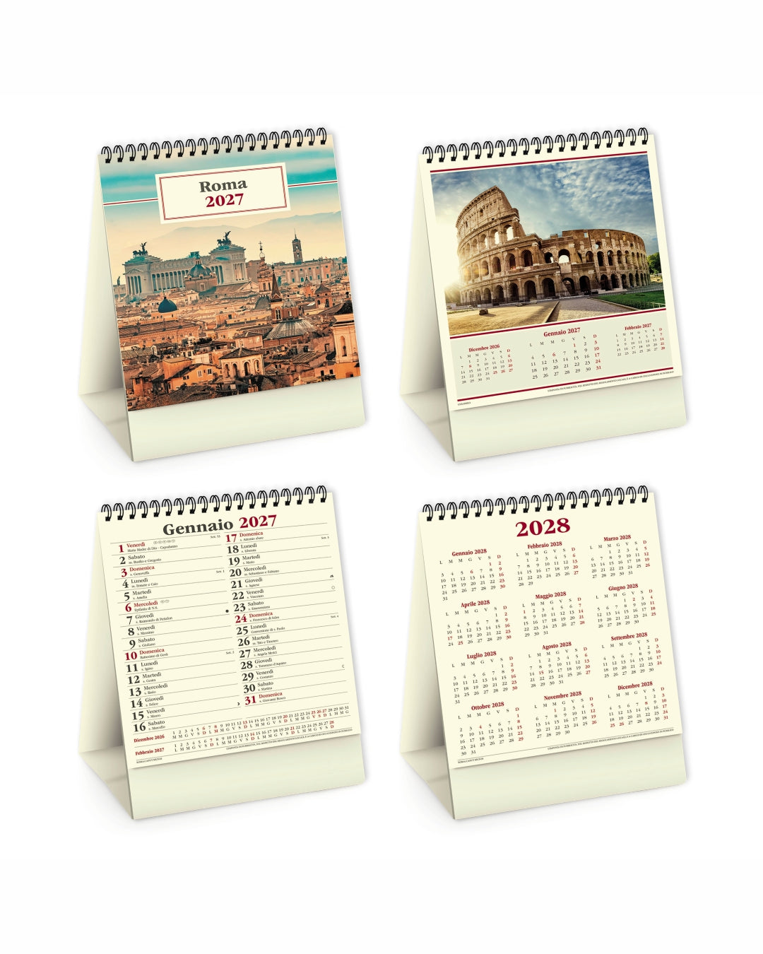 Calendario da tavolo illustrato Roma 07520