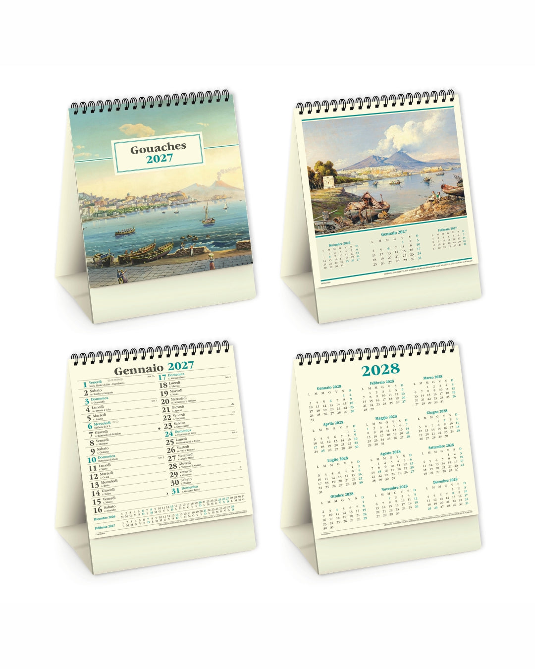 Calendario da tavolo illustrato Gouaches 07521